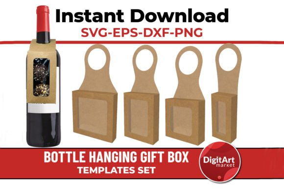 Download Bottle Hanging Favor Box Template - Premium Resources