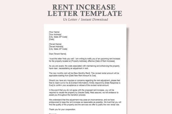Download Rent Increase Letter,rental Agreement - Agreement Collection