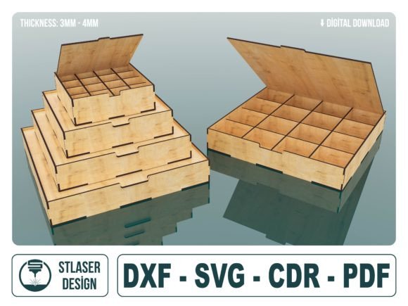 Download 4 Different Size with Flip Up Lid Box - Premium Bundle
