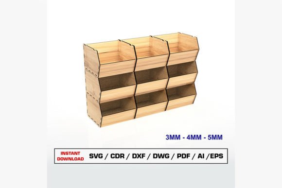 Download Stackable Storage Box Laser Cut File - Premium Resources