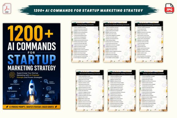Download 1200+ AI Commands for Startup Marketing - Startup Collection