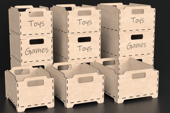 Download Laser Cut Stackable Storage Box Svg File - Premium Resources