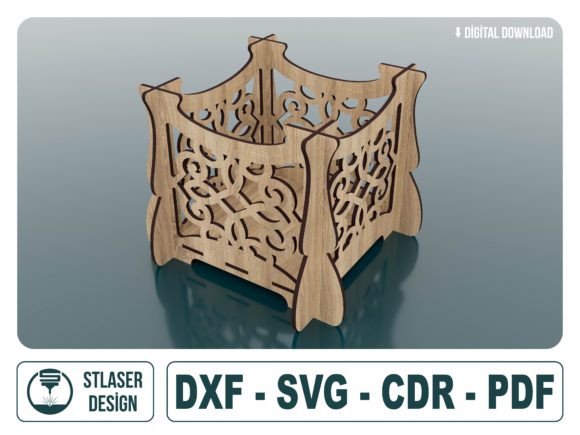 Download Decorative Wooden Storage Gift Box Files - Premium Resources